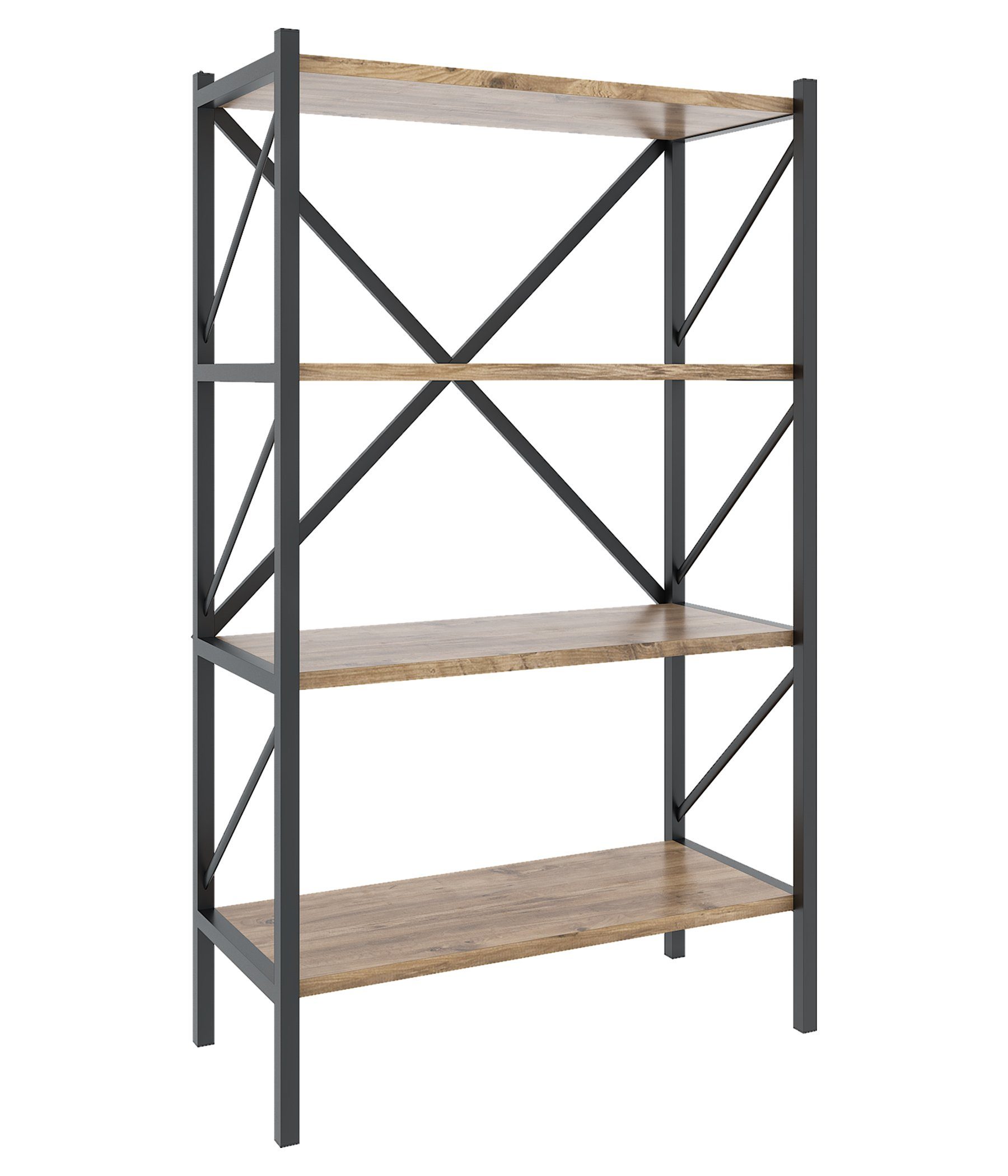 VCM Standregal Holz Metall Stand Regal günstig online kaufen