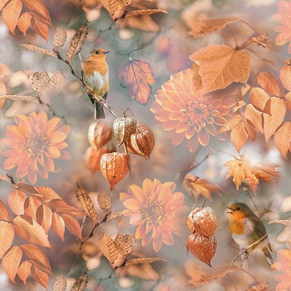 Ambiente Luxury Paper Products Papierserviette 20 Servietten Orange Autumn 33x33cm, (20 St)