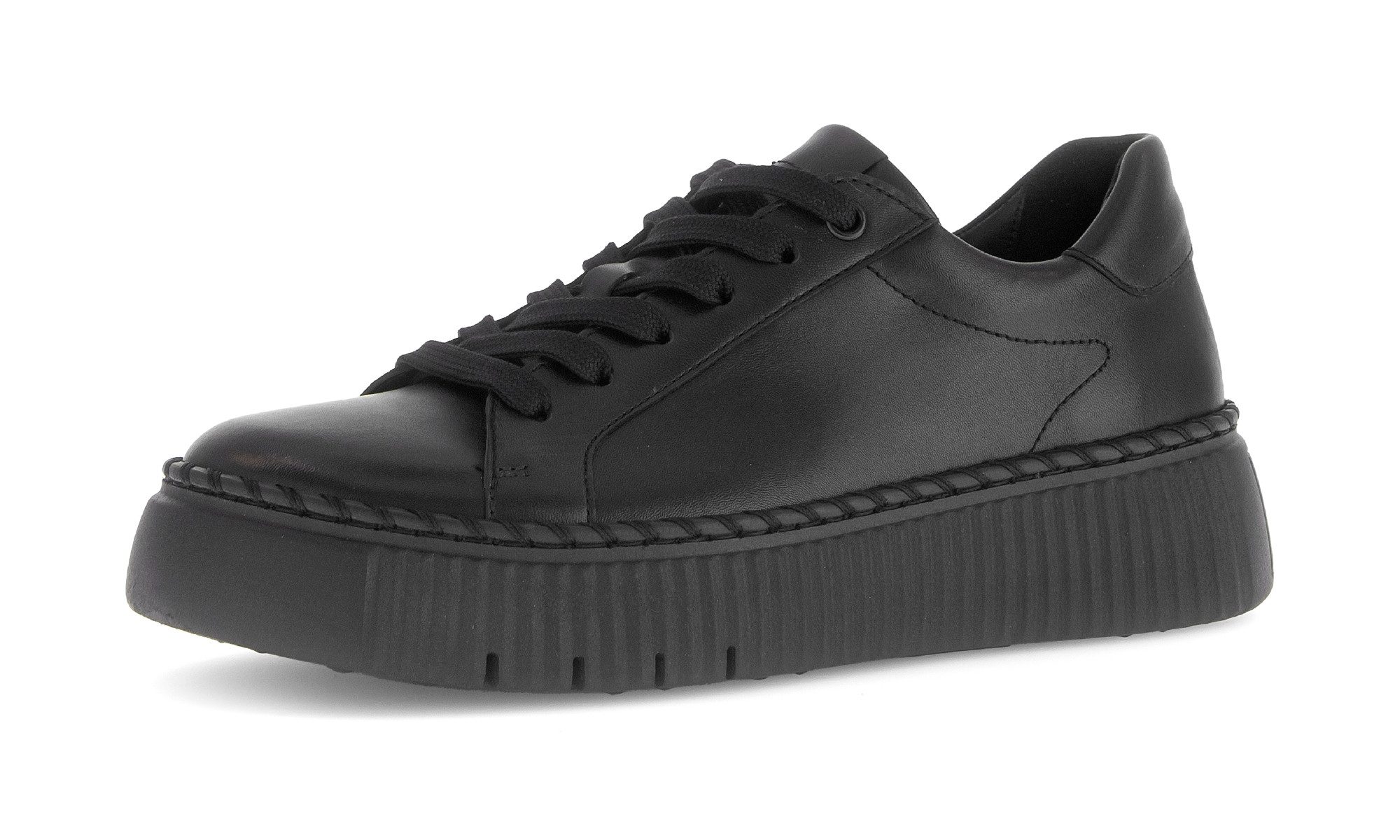 Gabor Plateausneaker, Freizeitschuh, Halbschuh, Schnürschuh mit Ziernaht am Sohlenrand