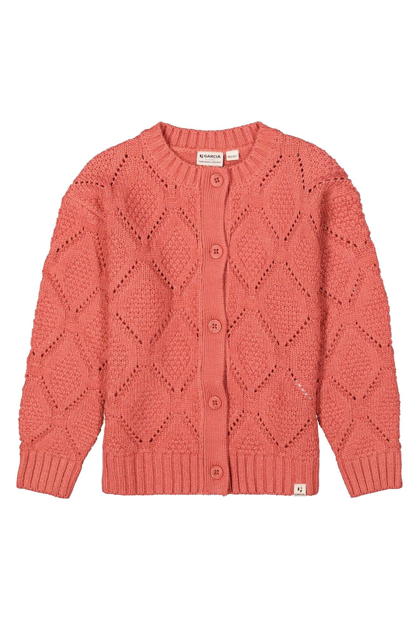 Garcia Cardigan Dunkelrosa Cardigan mit Knopfleiste (H54452)