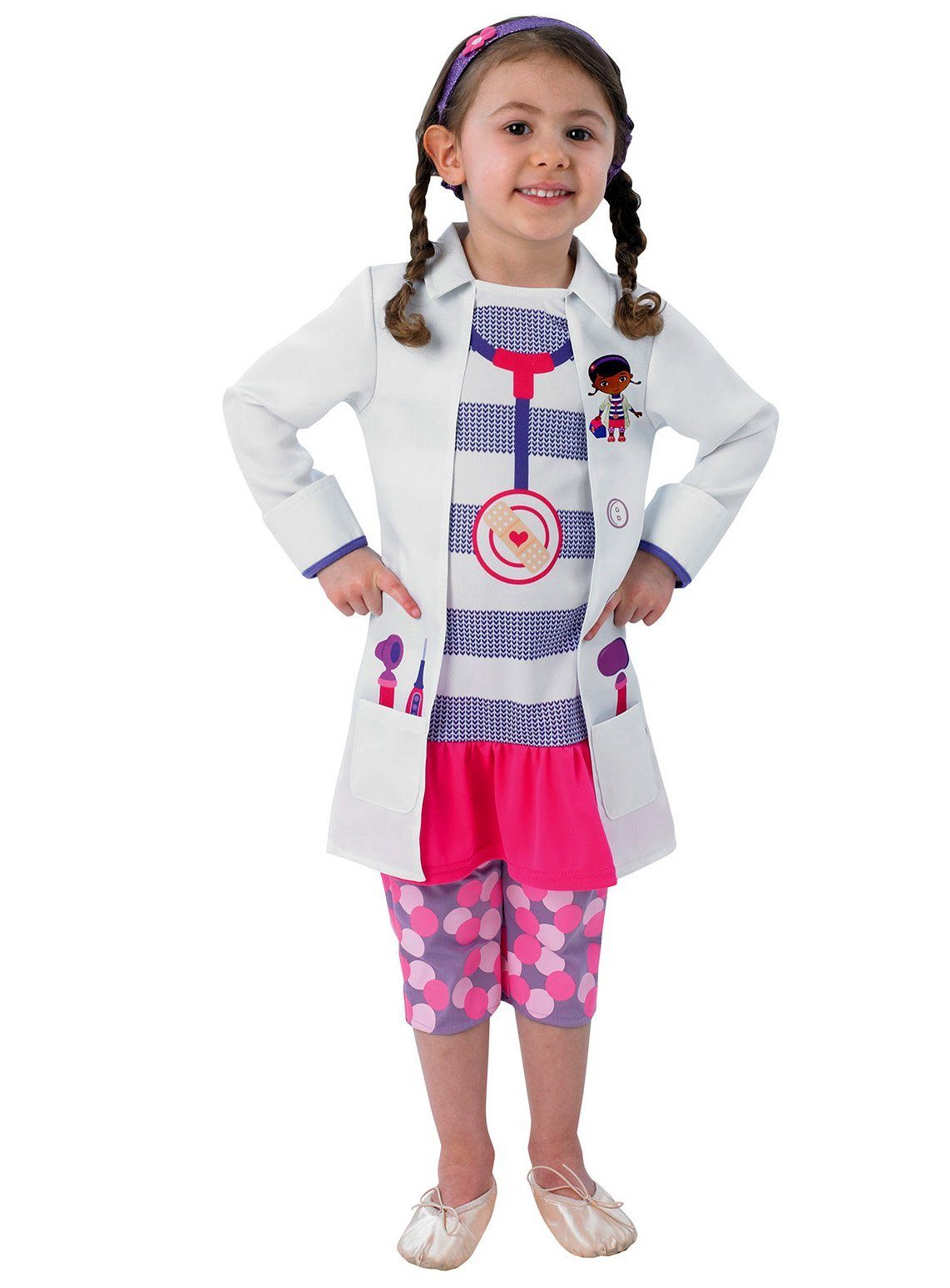 Rubie´s Kostüm Dotti McStuffins Kostüm für Kinder, Die Kuscheltierärztin aus der Disney-Serie 'Doc McStuffins'