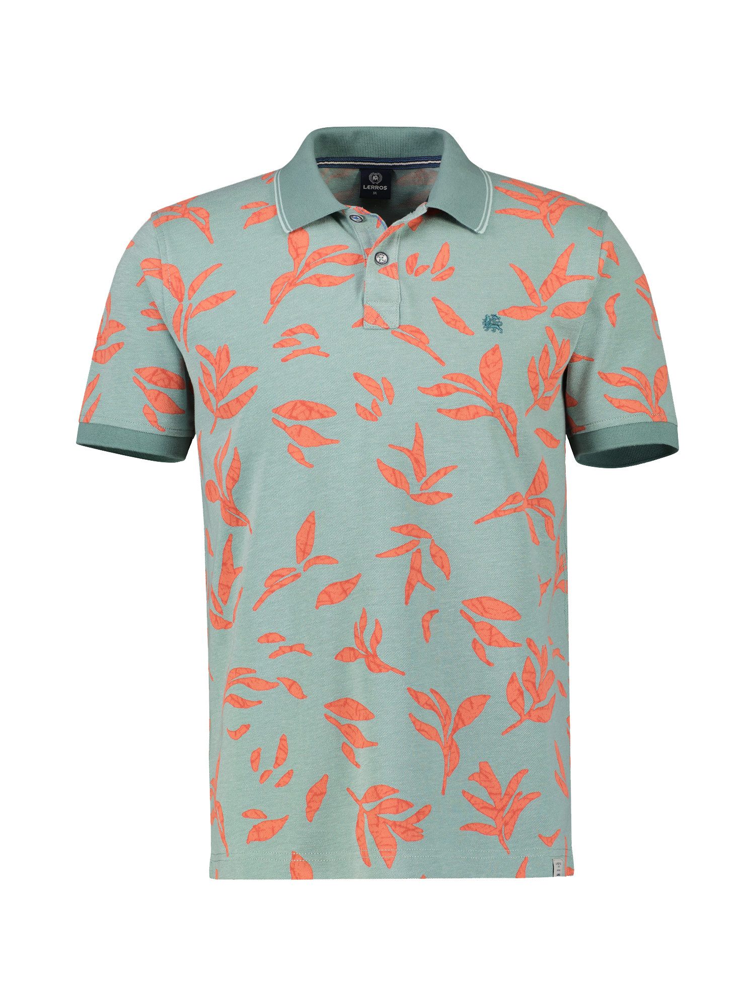 LERROS Poloshirt LERROS Poloshirt mit floralem Druck