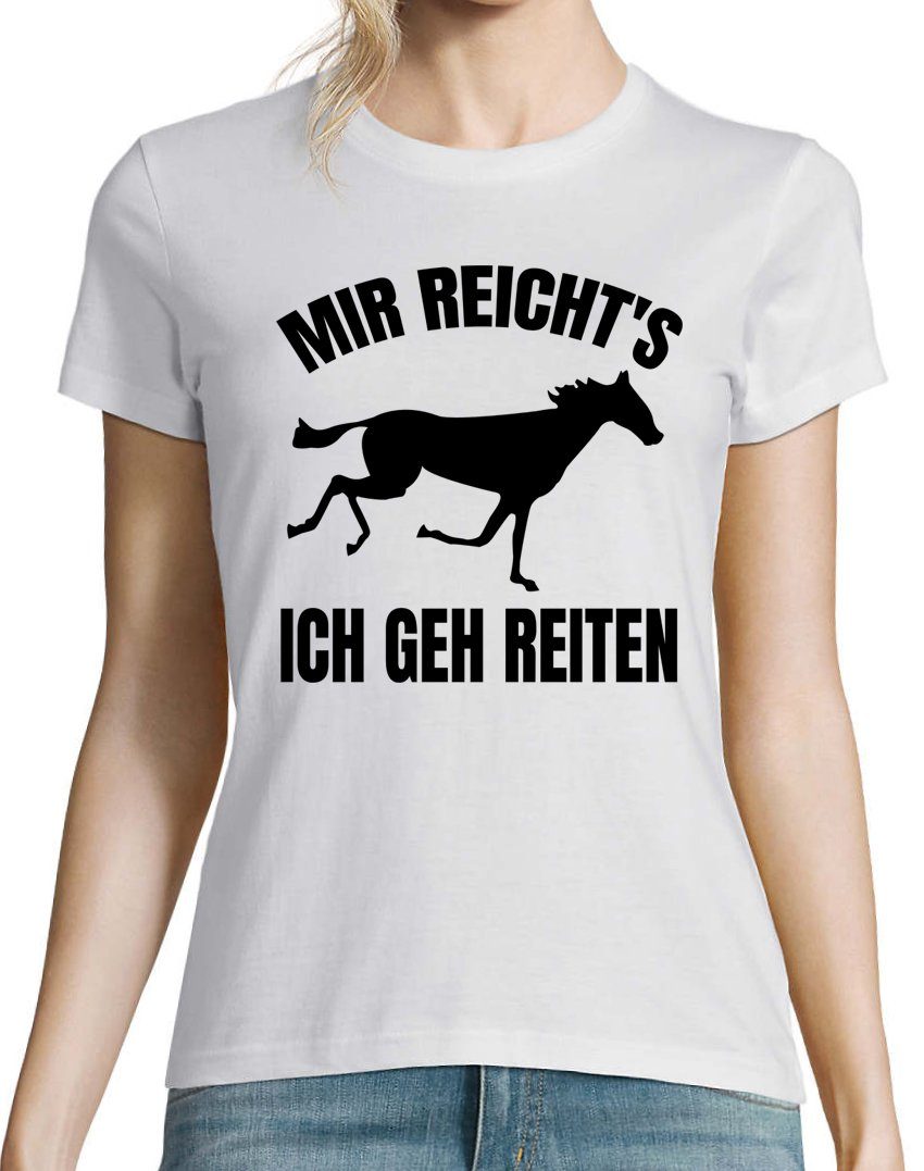 Youth Designz T-Shirt Mir reichts Ich geh reiten Damen T-Shirt mit modischem Print