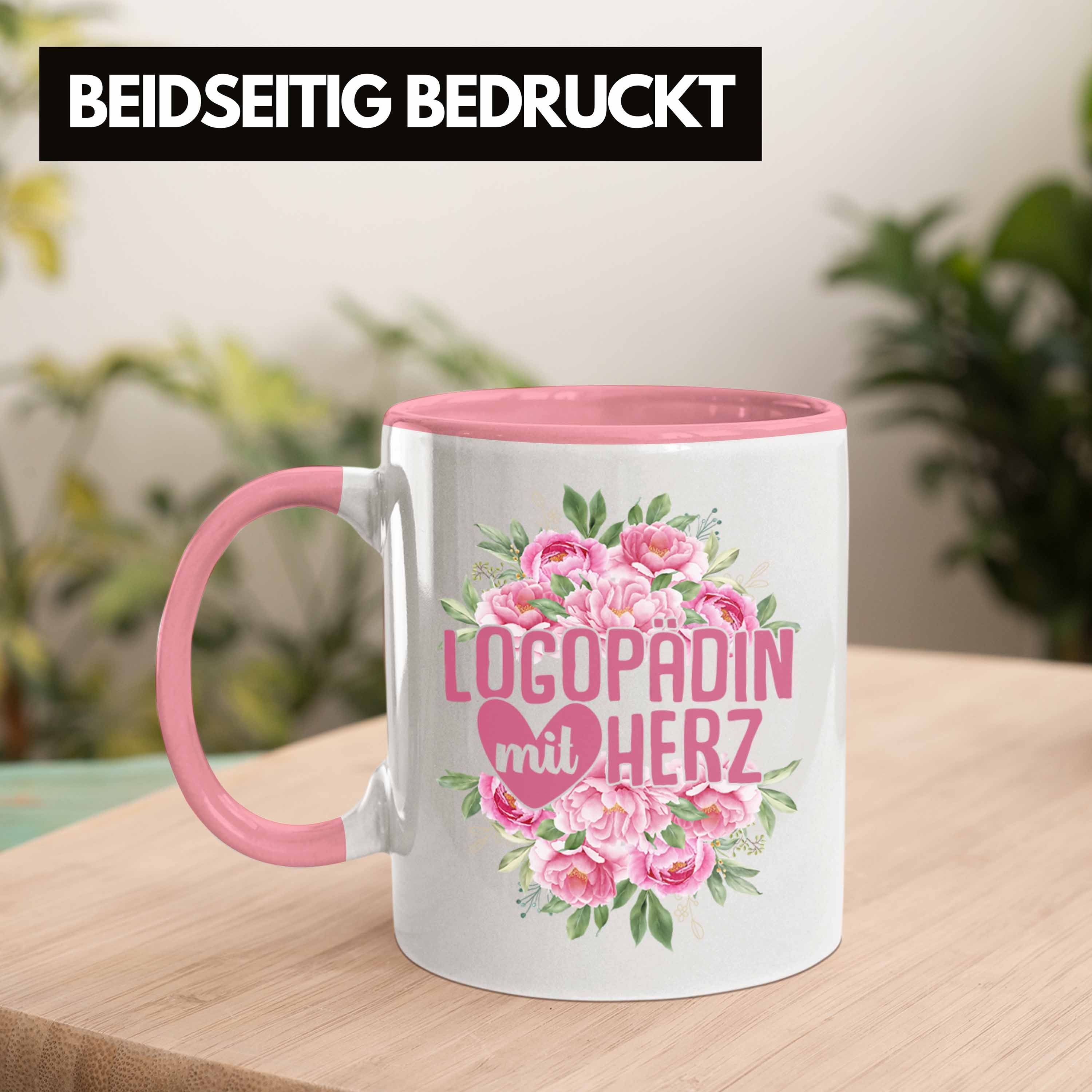 Trendation Tasse Trendation - Logopädin Mit Herz Tasse Geschenk Logopädie Logopäde – Bild 5 von 5