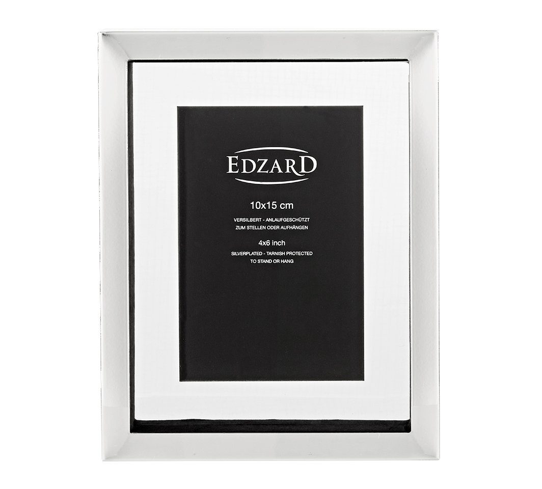 EDZARD Bilderrahmen für 10x15 und Caserta, Bilder Fotorahmen cm anlaufgeschützt, – versilbert