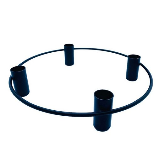 Parts4Living Adventskranz »Metall Ring mit 4 Stabkerzenhaltern Adventsgesteck zum Dekorieren Weihnachtsdeko rund schwarz 25x5 cm«, im skandinavischen Stil