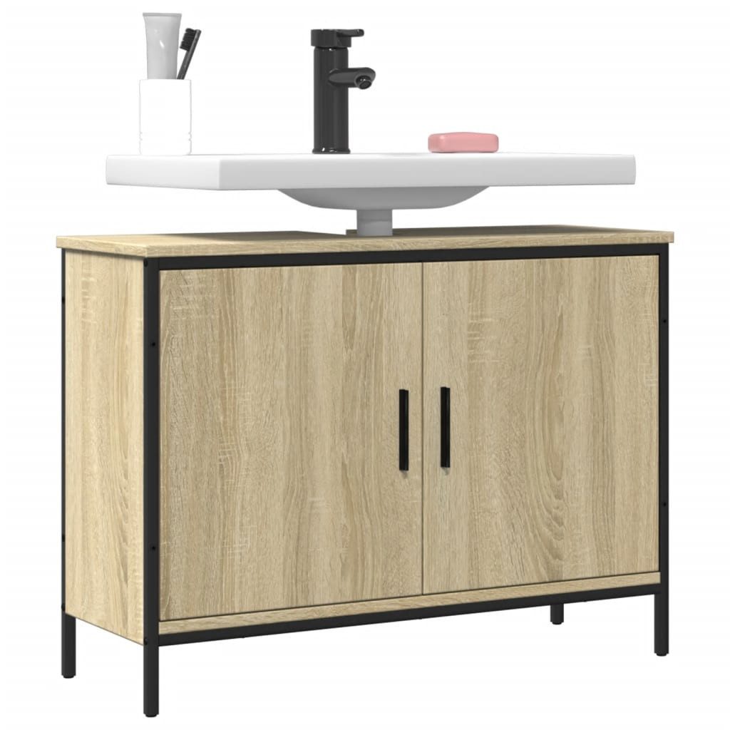 Thumbnail - vidaXL Waschtisch Waschtisch Badezimmerschrank Unterschrank ohne Waschbecken Sonoma Eich