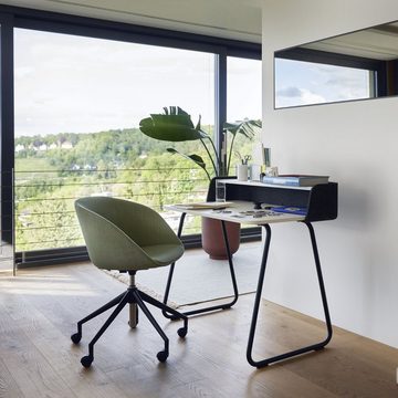 sedus Schreibtisch secretair home, Einzelarbeitsplatz, Home Office (Plattenmaß: 60 x 80 cm, Sichtschutz aus Filz mit Ablage), Optional mit Wireless Charger