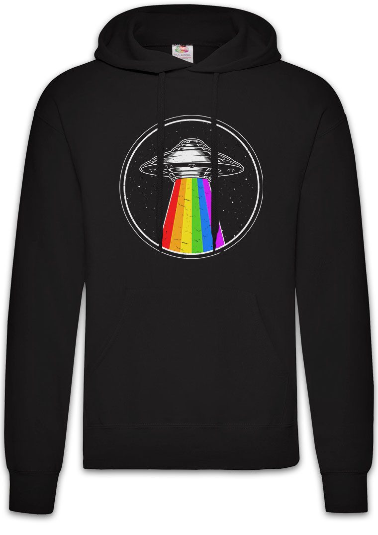Hoodie UFO Rainbow Tractor Beam Herren Hoodie Gay Pride Month Trans Alien