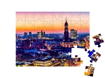 puzzleYOU Puzzle Hamburg am Abend, 48 Puzzleteile, puzzleYOU-Kollektionen 500 Teile, 2000 Teile, 1000 Teile, Bestseller