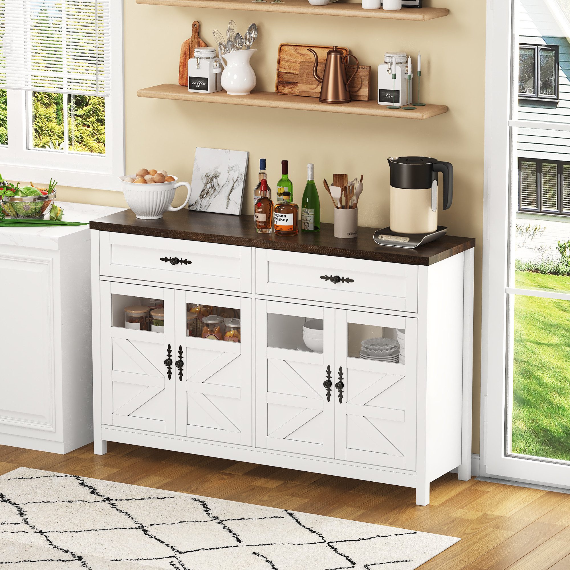 HAUSS SPOLE Sideboard 140cm Kommode Mehrzweckschrank günstig online kaufen