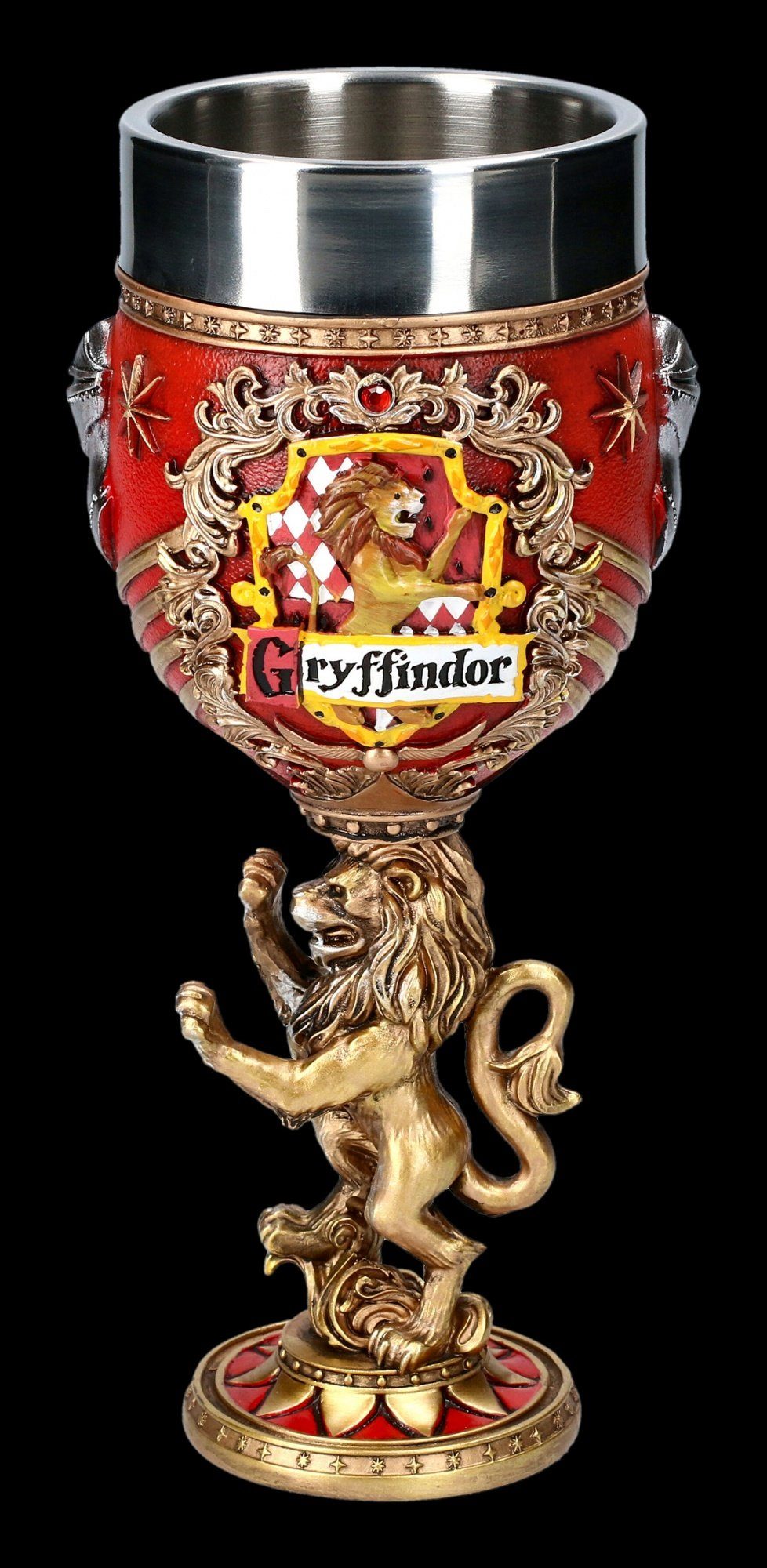 Dekoration - Edelstahl Becher, Becher Harry (Polyresin), Shop Gryffindor Film Figuren Kelch Kunststein - GmbH Potter