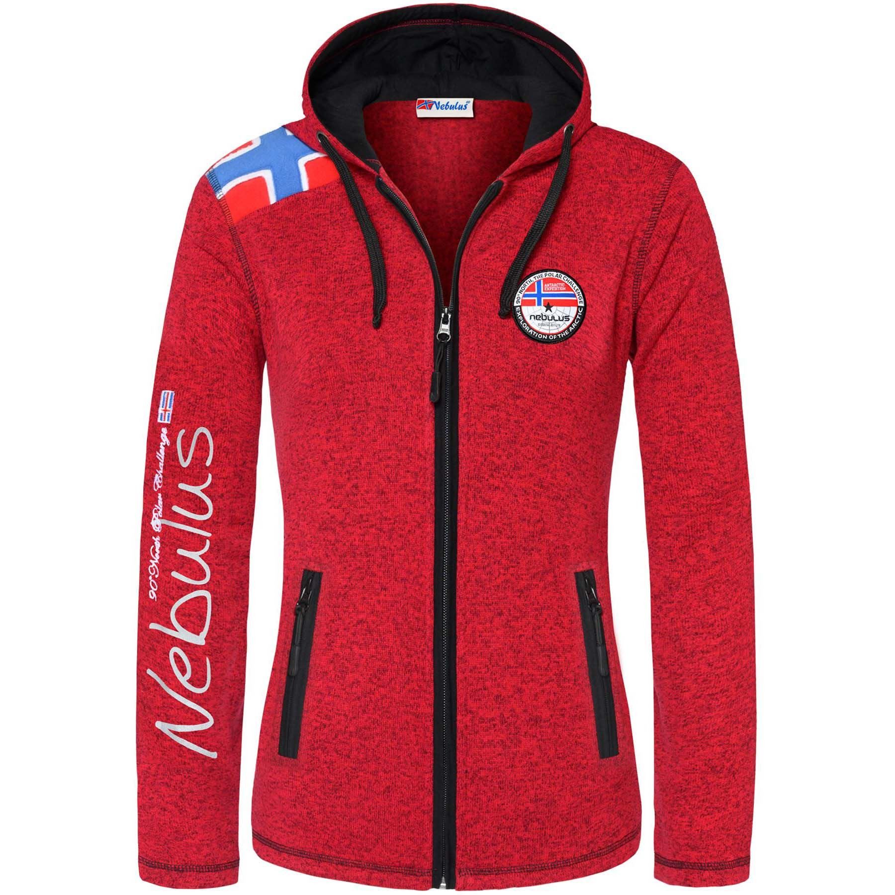 Nebulus Fleecejacke NORSKA, P4652 - Damen, rot meliert, M/38 günstig online kaufen