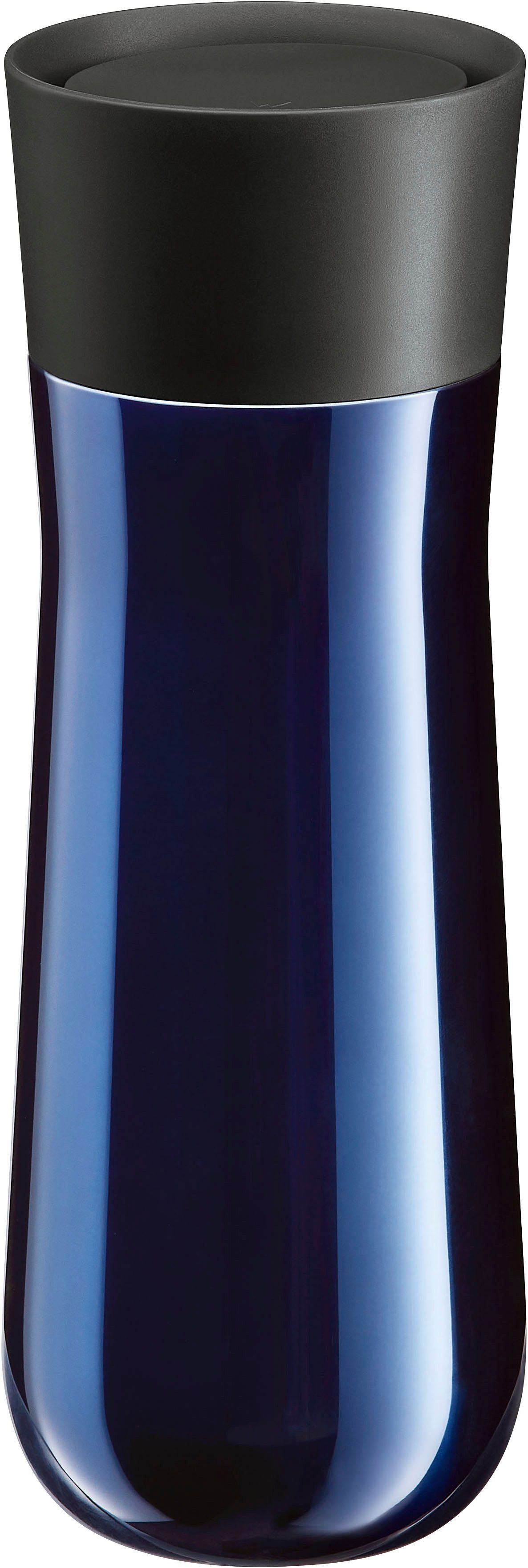 WMF Thermobecher Impulse, Cromargan® Edelstahl Rostfrei 18/10, Kunststoff, Silikon, doppelwandiger Edelstahl, 8h warm und 12h kalt, 360°-Trinköffnung