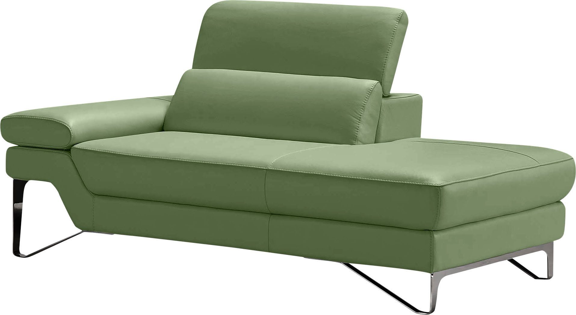 Egoitaliano Ottomane Princess, elegantes Designsofa mit erstklassigem Sitzkomfort, inkl. verstellbarem Kopfteil und edle Designmetallfüße