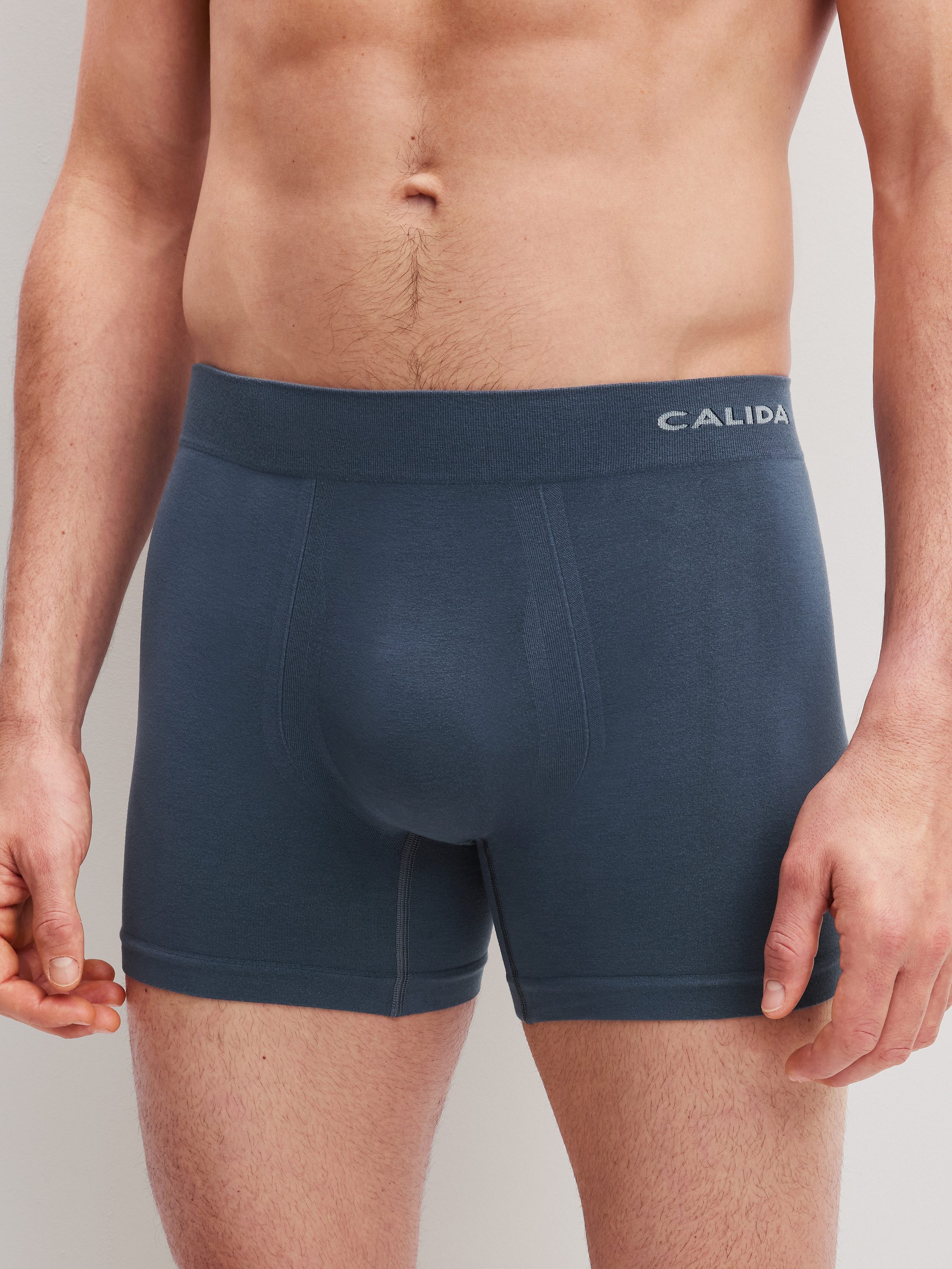 CALIDA Boxer Seamless Natural Herren (1-St) seidig weich, leicht, atmungsaktiv, elastischer Bund
