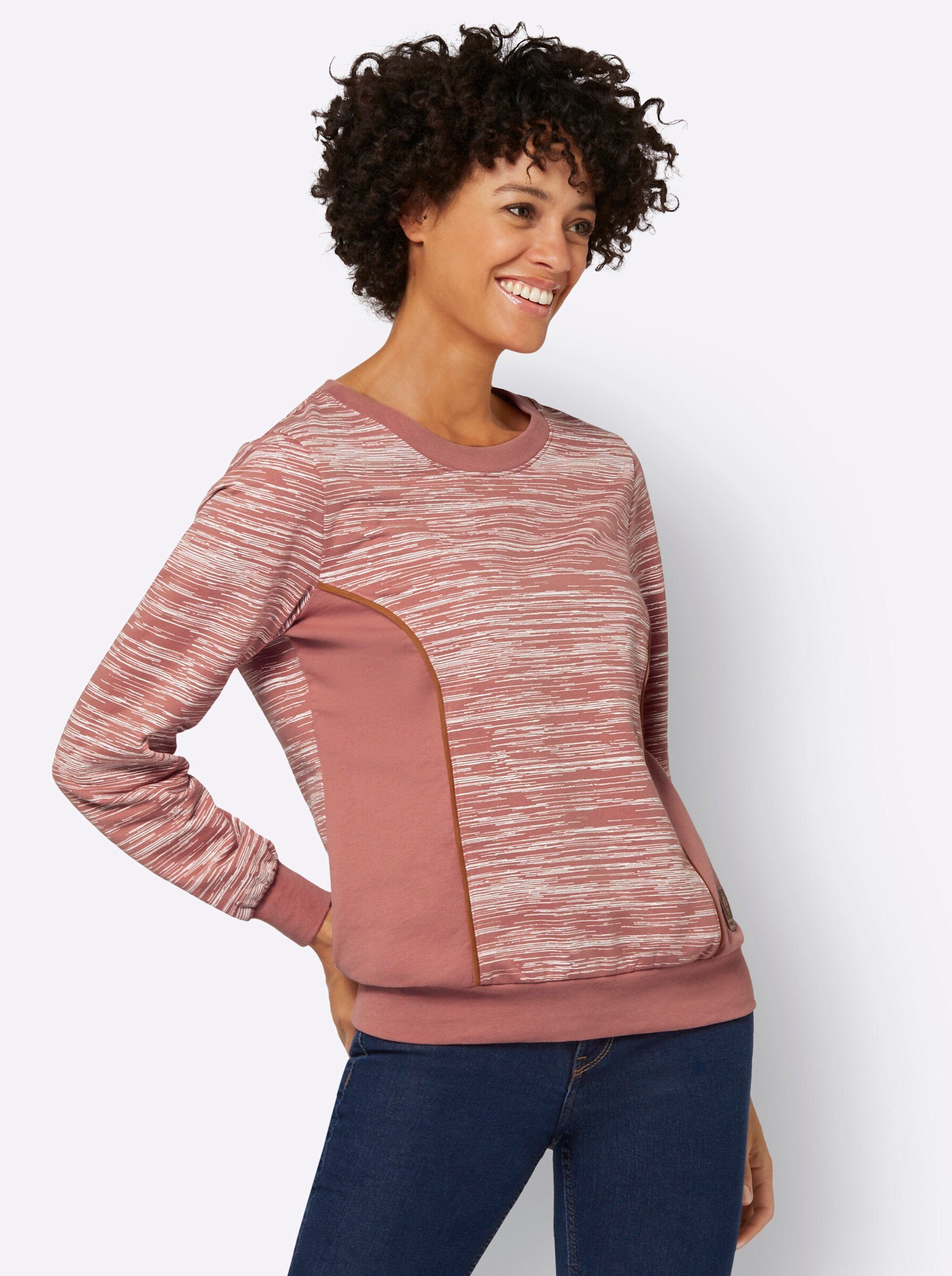 WITT WEIDEN Sweater rosenholz-ecru-bedruckt