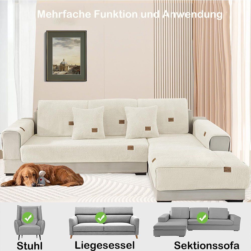 Beige Hussen-Set Hussen-Set NUODWELL Kissen Abdeckung Sofa rutschfest, Winter