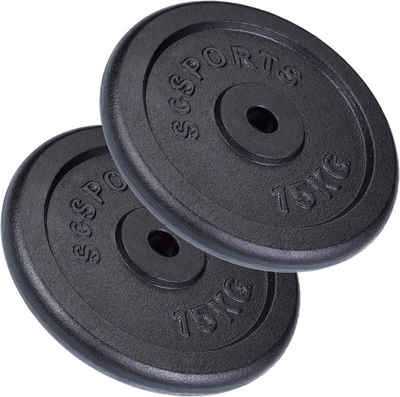 ScSPORTS® Hantelscheiben Set 30/31mm Gusseisen Gewichtsscheiben Gewichte Fitness