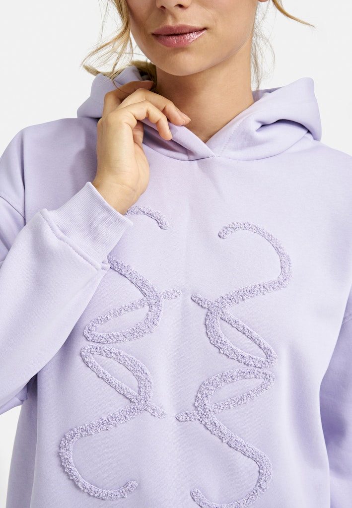 Smith & Soul Sweater HOODIE WITH FROTTEE PATCH PASTEL LILAC günstig online kaufen