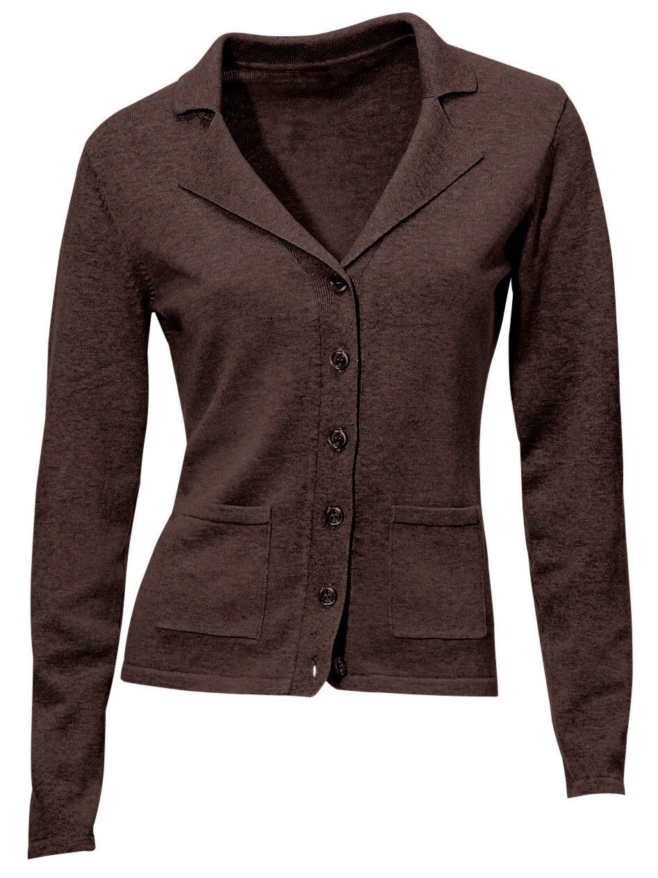 Strickjacke Feinstrickjacke Langarm Feinstrick