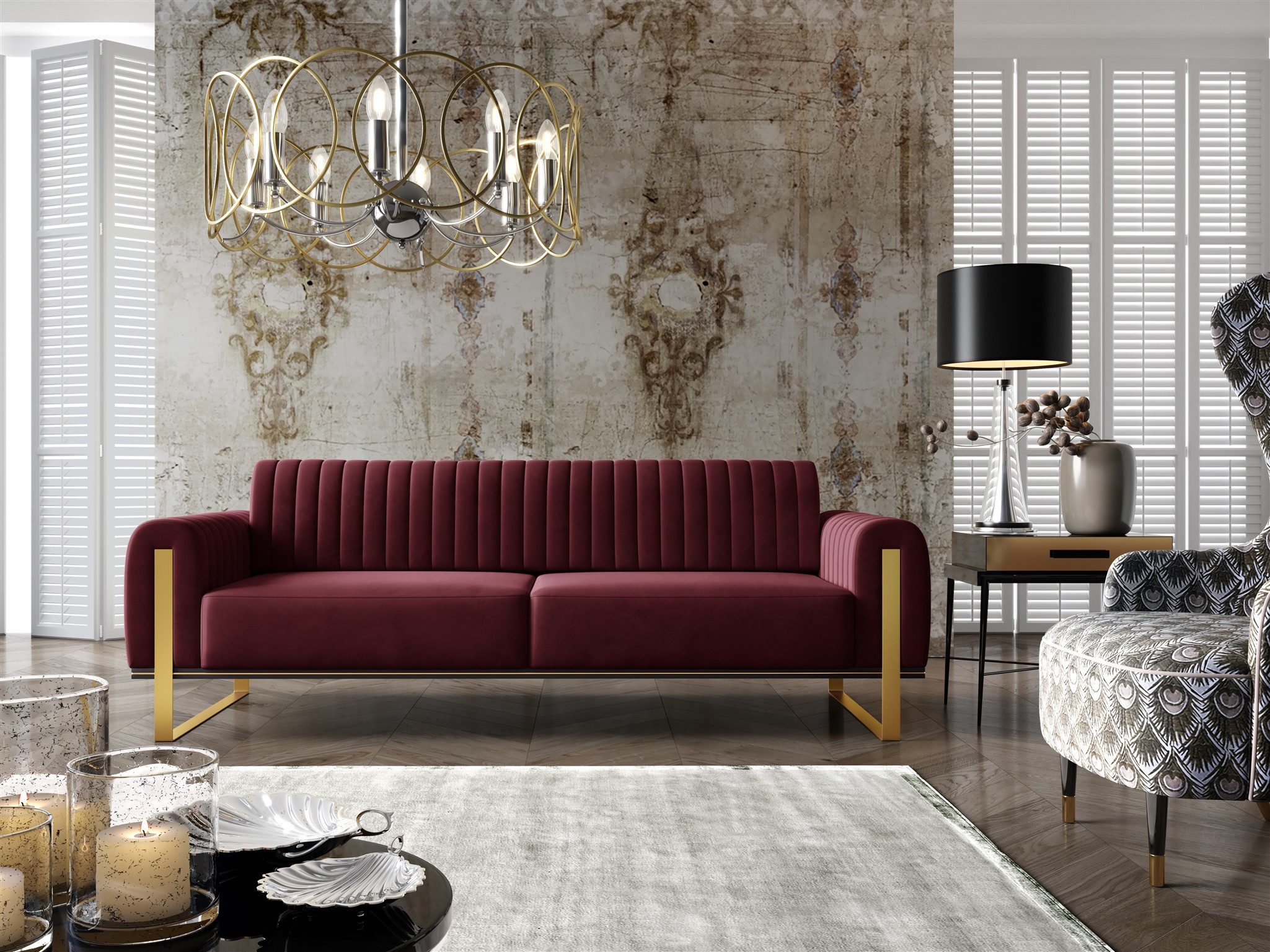 Fun Möbel 3-Sitzer Sofa Designersofa VALERIE günstig online kaufen