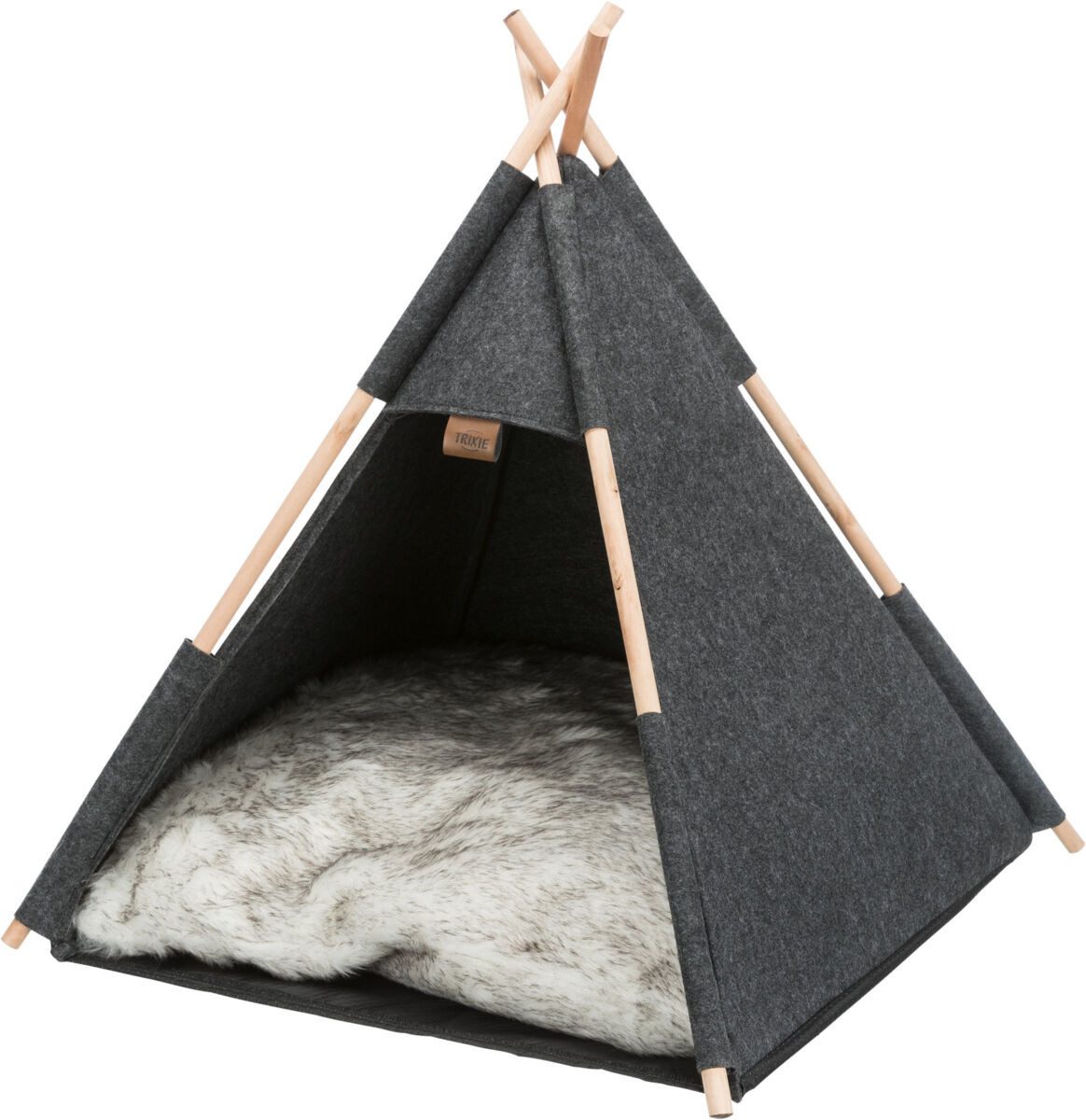 TRIXIE Tierhöhle TRIXIE Höhle Tipi - anthrazit - 55 × 65 × 55 cm, SOFT Edition