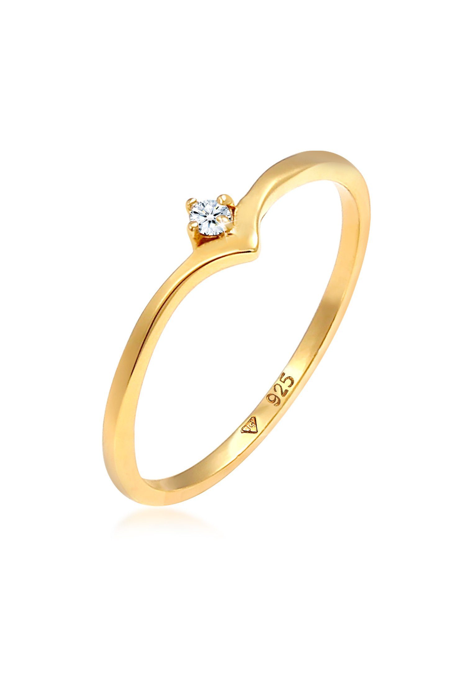 Elli DIAMONDS Verlobungsring Solitär Diamant (0.03 günstig online kaufen