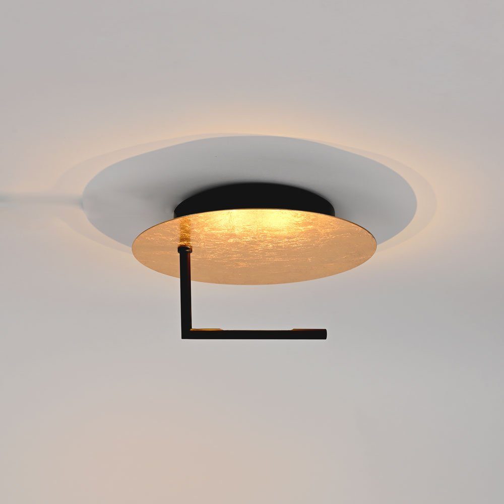 LED Edge Deckenlampe Warmweiß s.luce Blattgold, Deckenleuchte Wandlampe