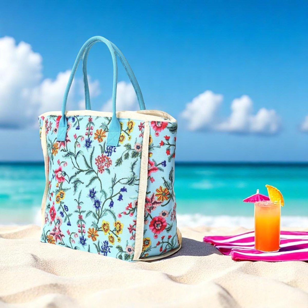 KARMA Strandtasche Strandtasche Damen groß Floral günstig online kaufen