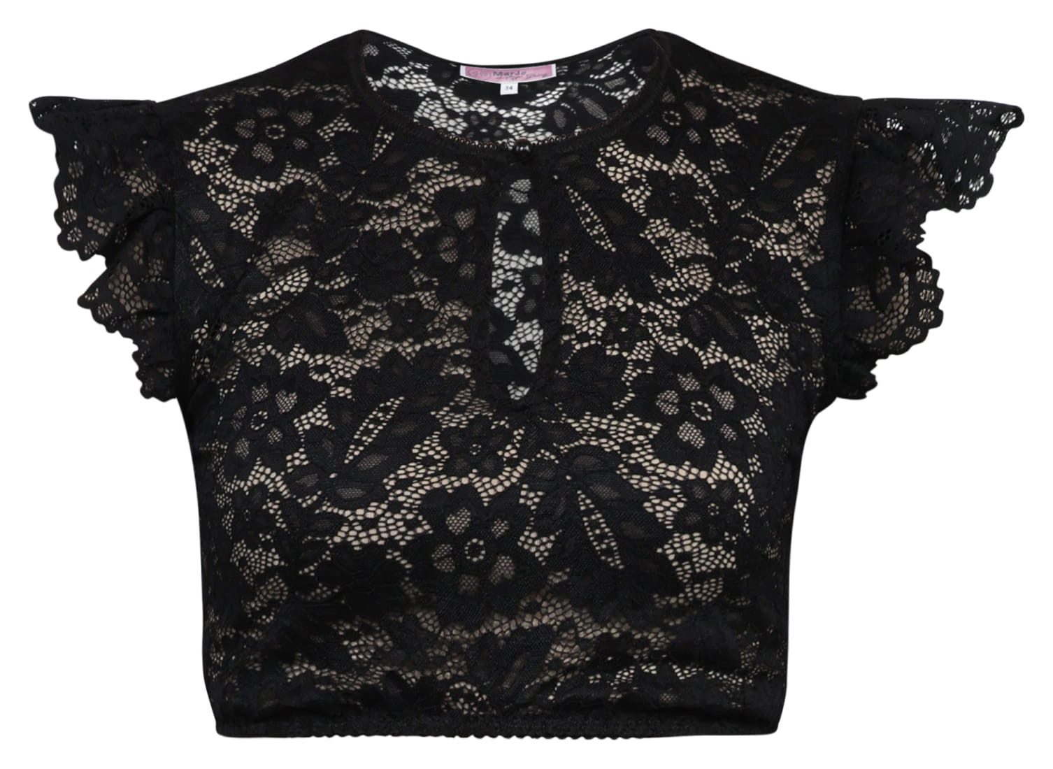 MarJo Dirndlbluse Dirndlbluse Amlach schwarz