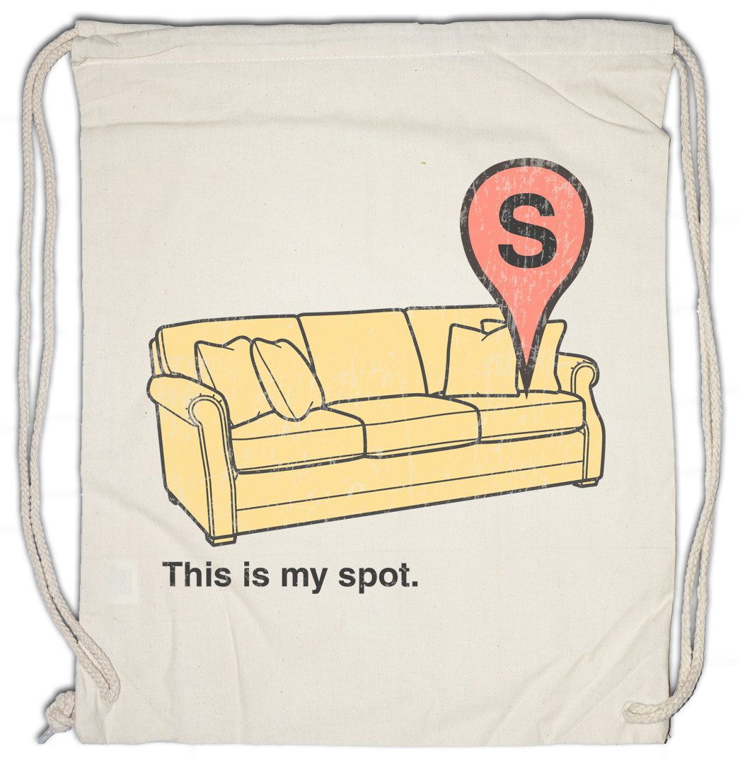 Turnbeutel This Is My Spot Turnbeutel Faultier Couch Bett Schlafern Sleep Sloth