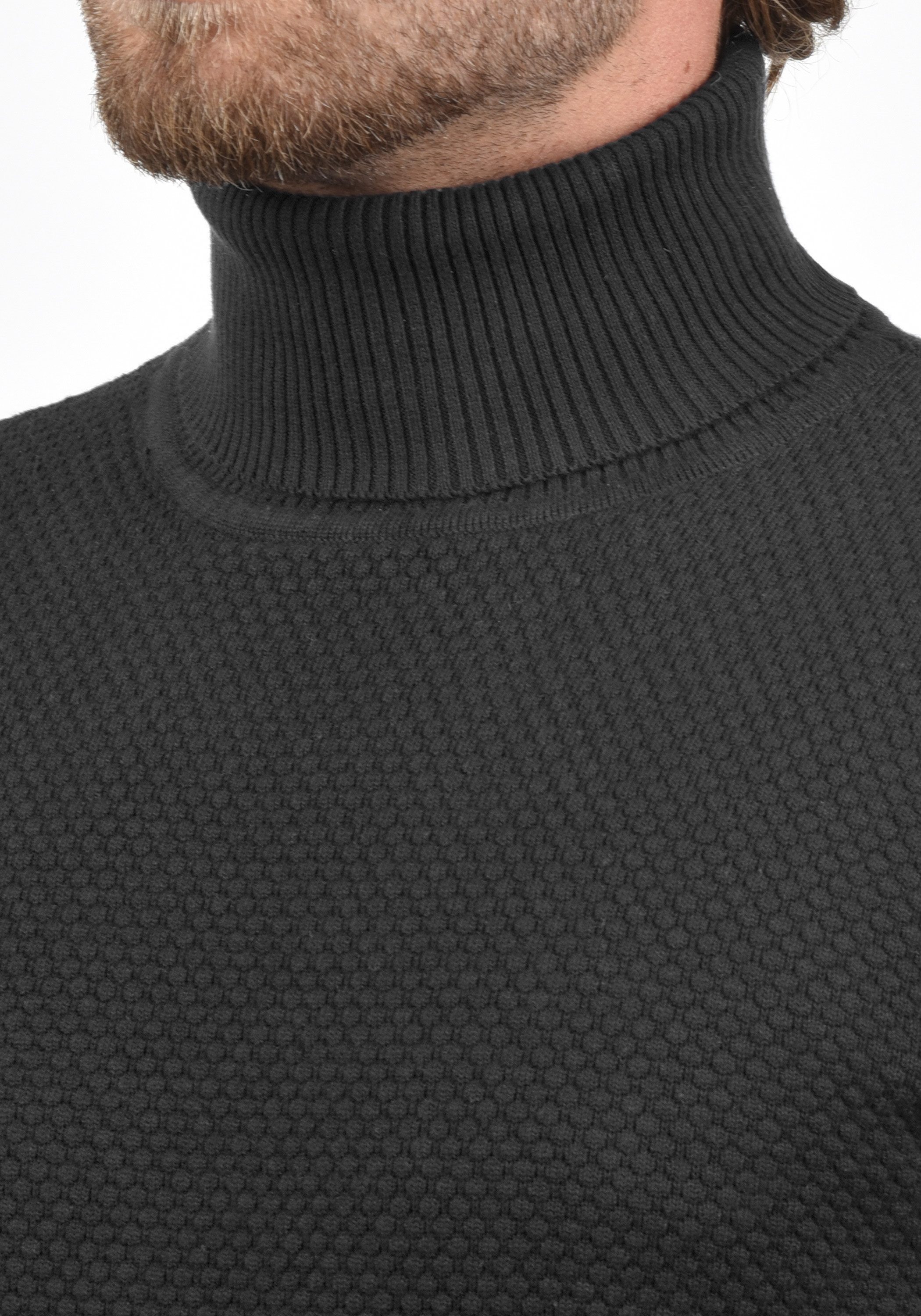 !Solid Rollkragenpullover SDKarlos Strickpullover mit Perlstrickmuster