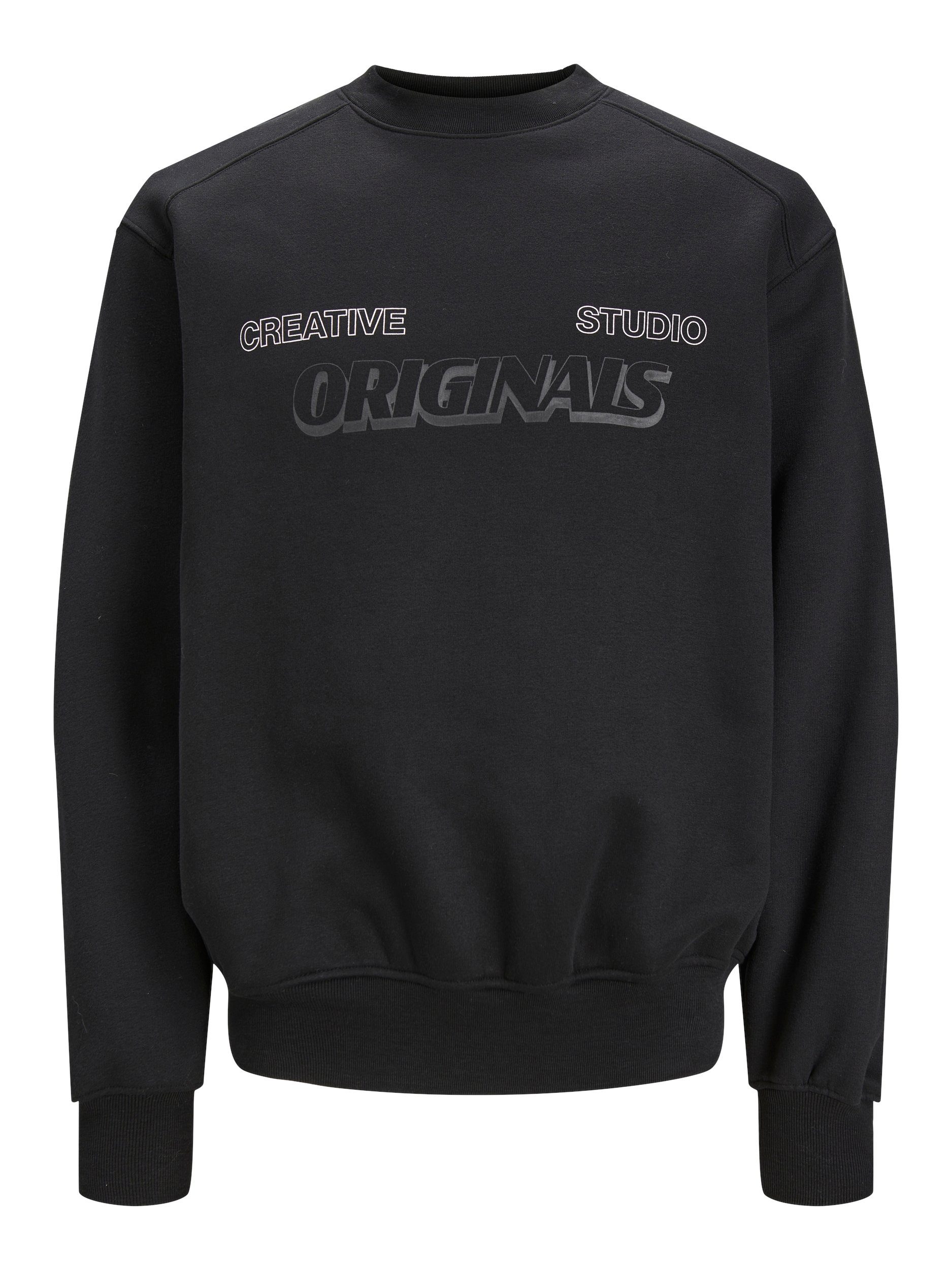Jack & Jones Sweatshirt JORSHADOW BOLT SWEAT CREW NECK BLK Black