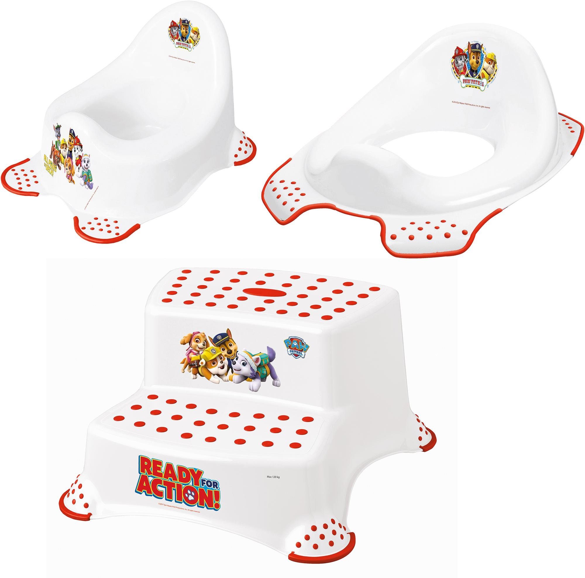 keeeper Töpfchen PAW Patrol, (Set, 3-tlg), Kinderpflege-Set - Töpfchen, Toilettensitz und Tritthocker