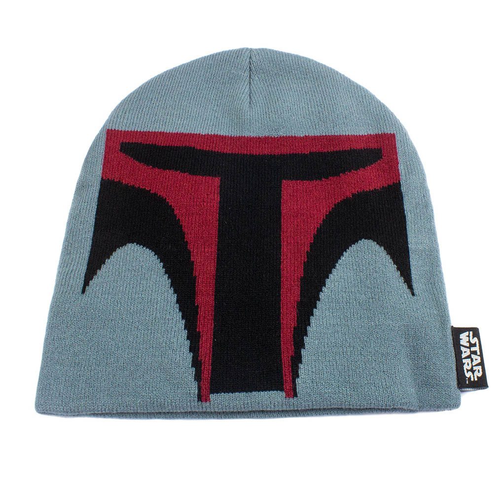 Star Wars Beanie Face Boba Fett Helmet Beanie Bommelmütze Wintermütze Strickmütze