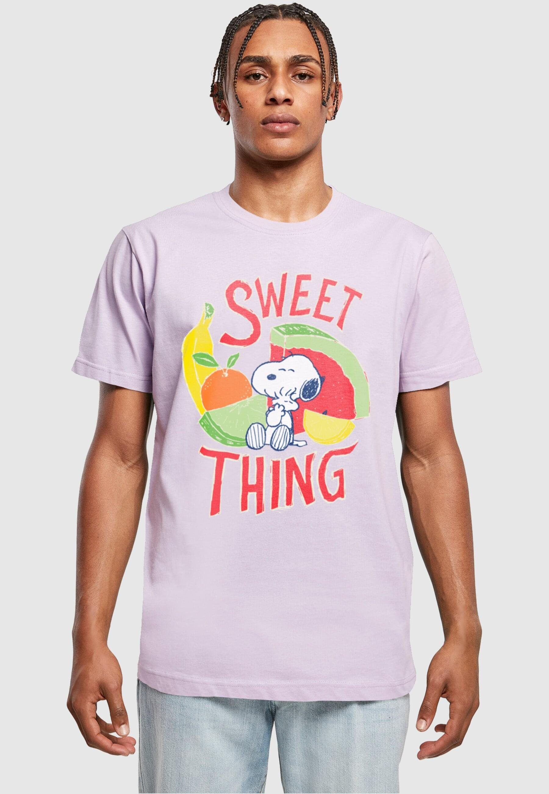 Herren T-Shirt Round Neck (1-tlg) Sweet T-Shirt - Peanuts lilac thing Merchcode