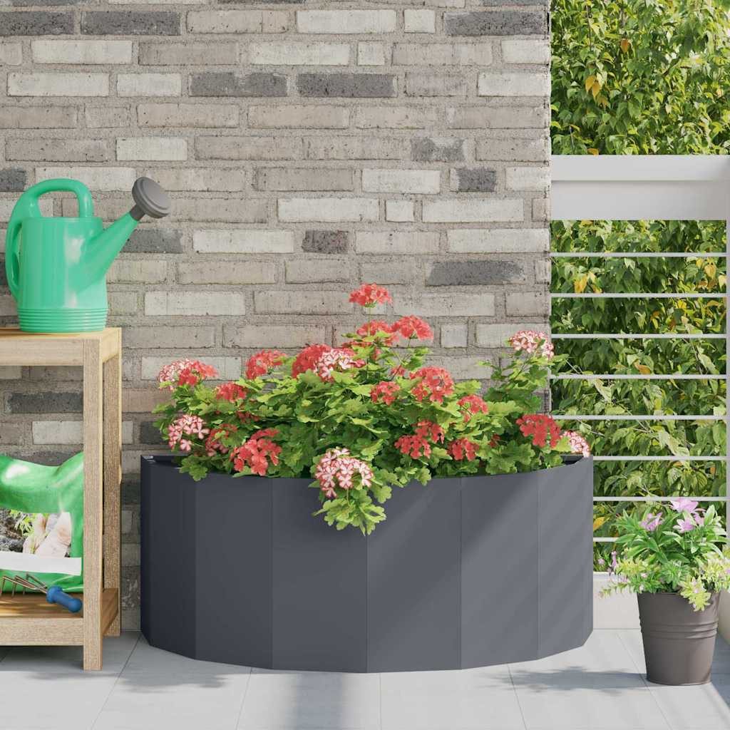 vidaXL Blumentopf Pflanzkübel Anthrazit 90 x 45 x 35 cm Stahl (1 St)