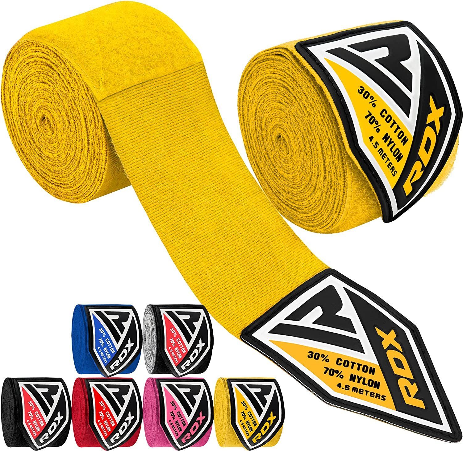RDX Sports Boxbandagen RDX 4.5m Profi Boxbandagen Boxen MMA Muay Thai, Elastisch Handbandagen