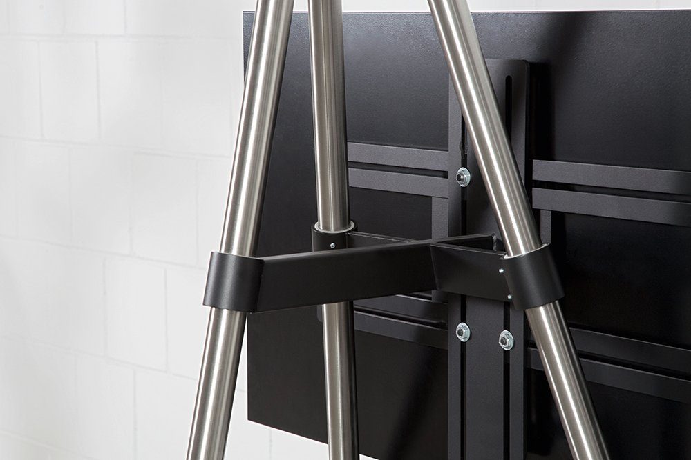 wissmann raumobjekte TV-Ständer luxuriöser Standfuß für Flachbildschirme, (bis 55,00 Zoll, TV Standfuß, Stativ in Edelstahl, Made in Germany)