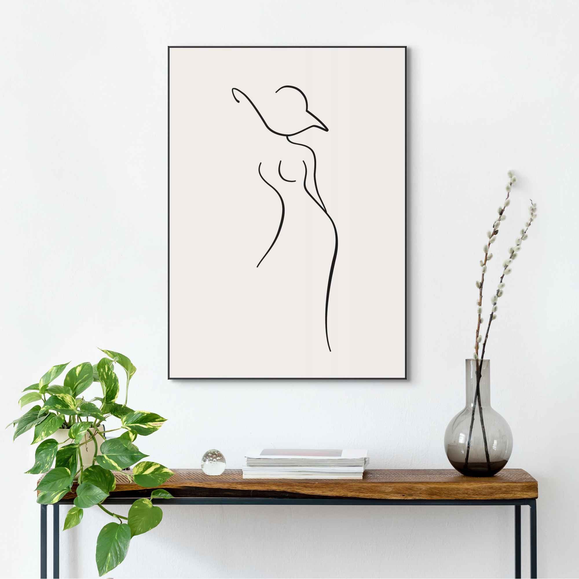 Reinders! Bild Silhouette Frau - Abstrakt - Linienzeichnung - Modern,  Landschaften (1 St), Mix & Match einfach die verschiedenen Motive und Größen | Kunstdrucke