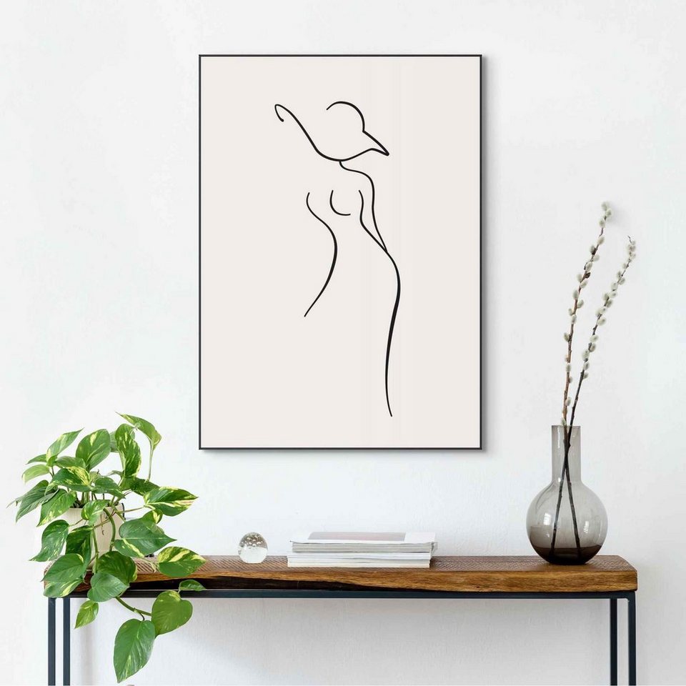 Reinders! Bild Silhouette Frau - Abstrakt - Linienzeichnung - Modern,  Landschaften (1 St), Mix & Match einfach die verschiedenen Motive und Größen