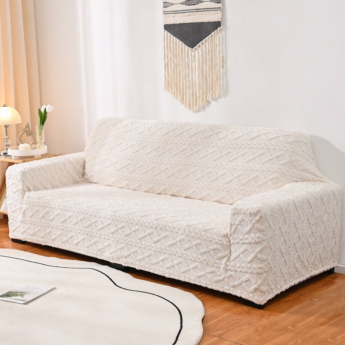 Sofabezug, HOMEIDEAS, elastischer Jacquard-Stoff Sofabezug Möbelbezüge