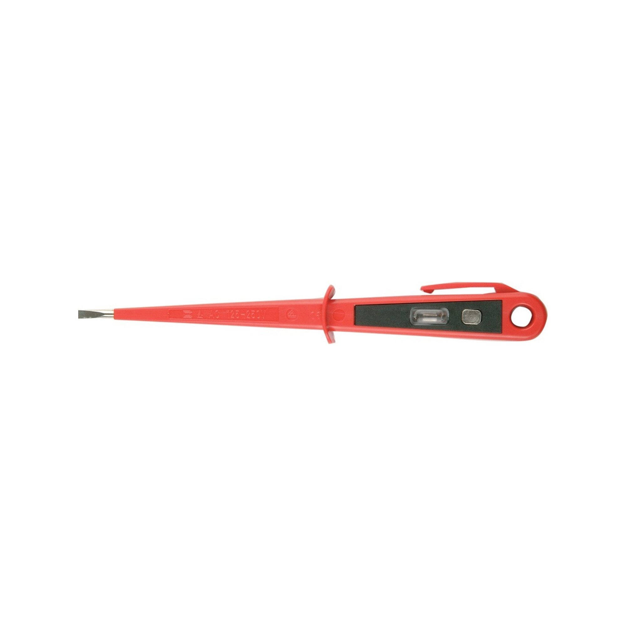H+H Spannungsprüfer H+H Werkzeug Phasenprüfer VDE rot einpolig 3,5x0,6x100mm