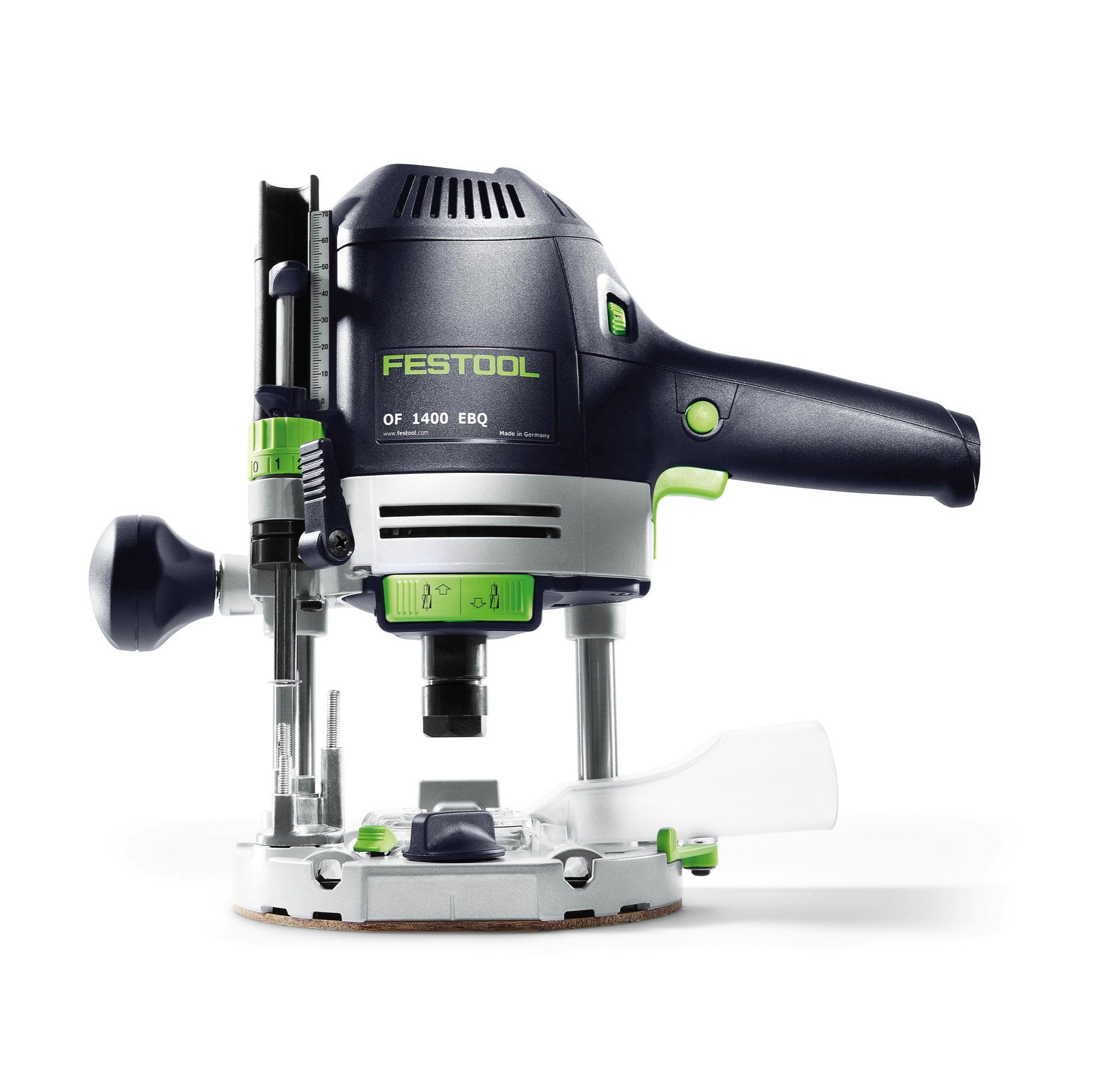 FESTOOL Oberfräse OF 1400 EBQ-PLUS Oberfräse 1400W 70mm Hub (574398) + Zubehör