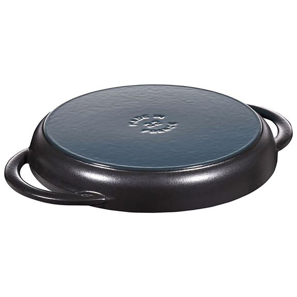 Staub Grillpfanne Staub Grill Pans Pure Grill, 30 cm rund Gusseisen Schwarz, (1-tlg)