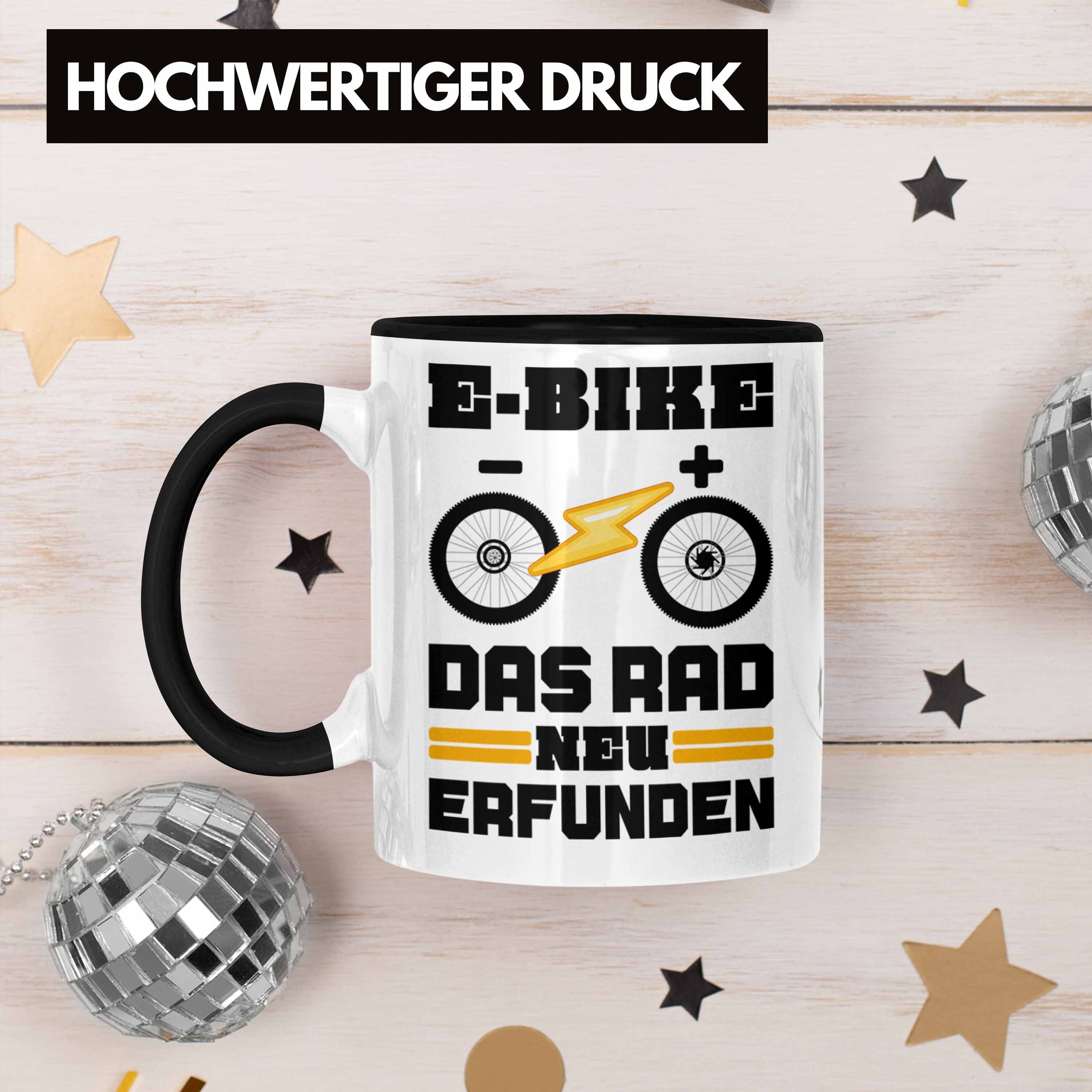 Tasse Schwarz Geschenk Elektrofahrrad Lustige Trendation Ebike Rentner Geschenke Trendation mit Tasse - Kaffeetasse E-Bike Spruch Sprüche