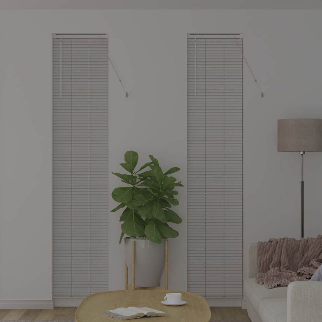 Rollo Fensterjalousie mit Vorhängen Weiß Aluminium, günstig online kaufen