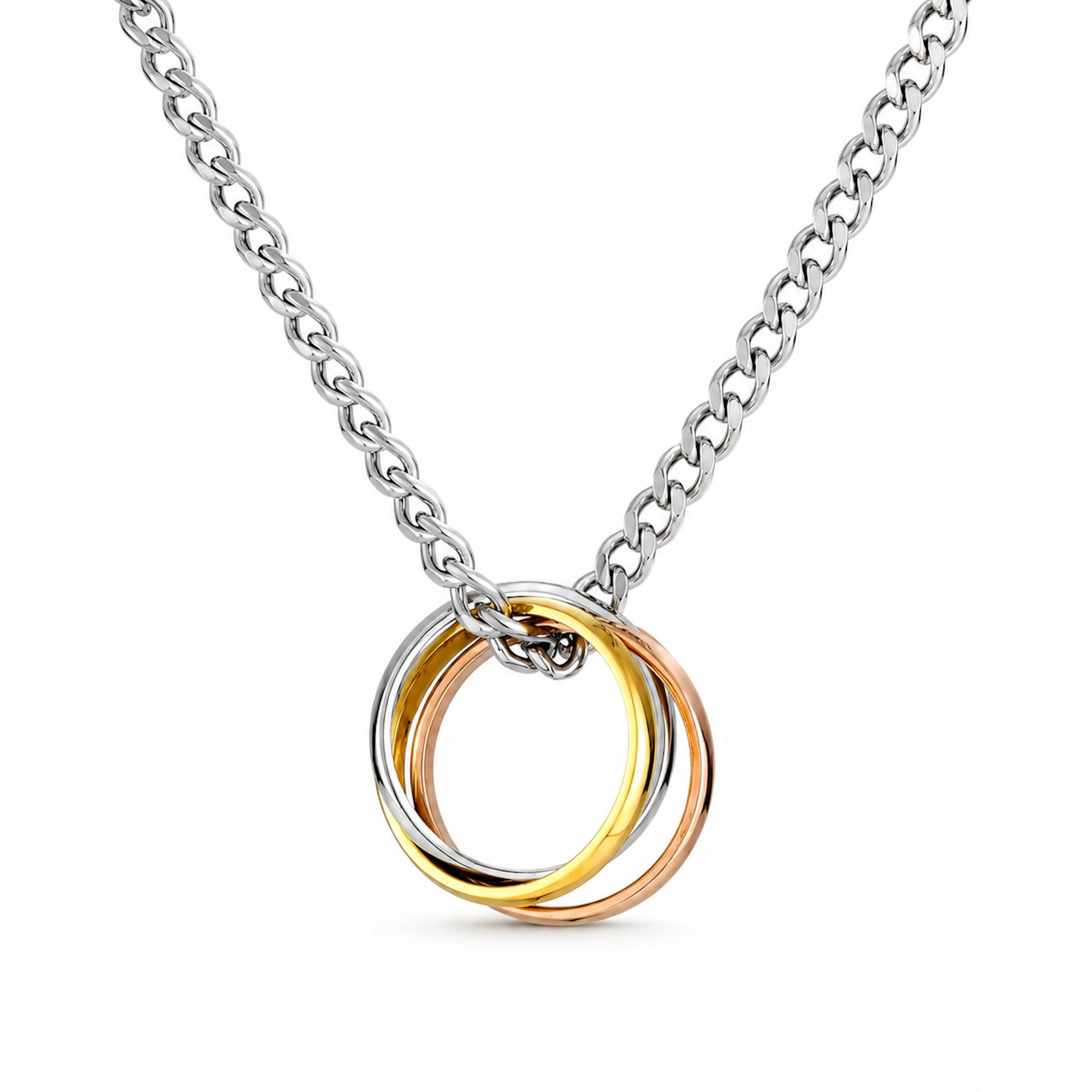 Kette mit Anhänger Tricolor