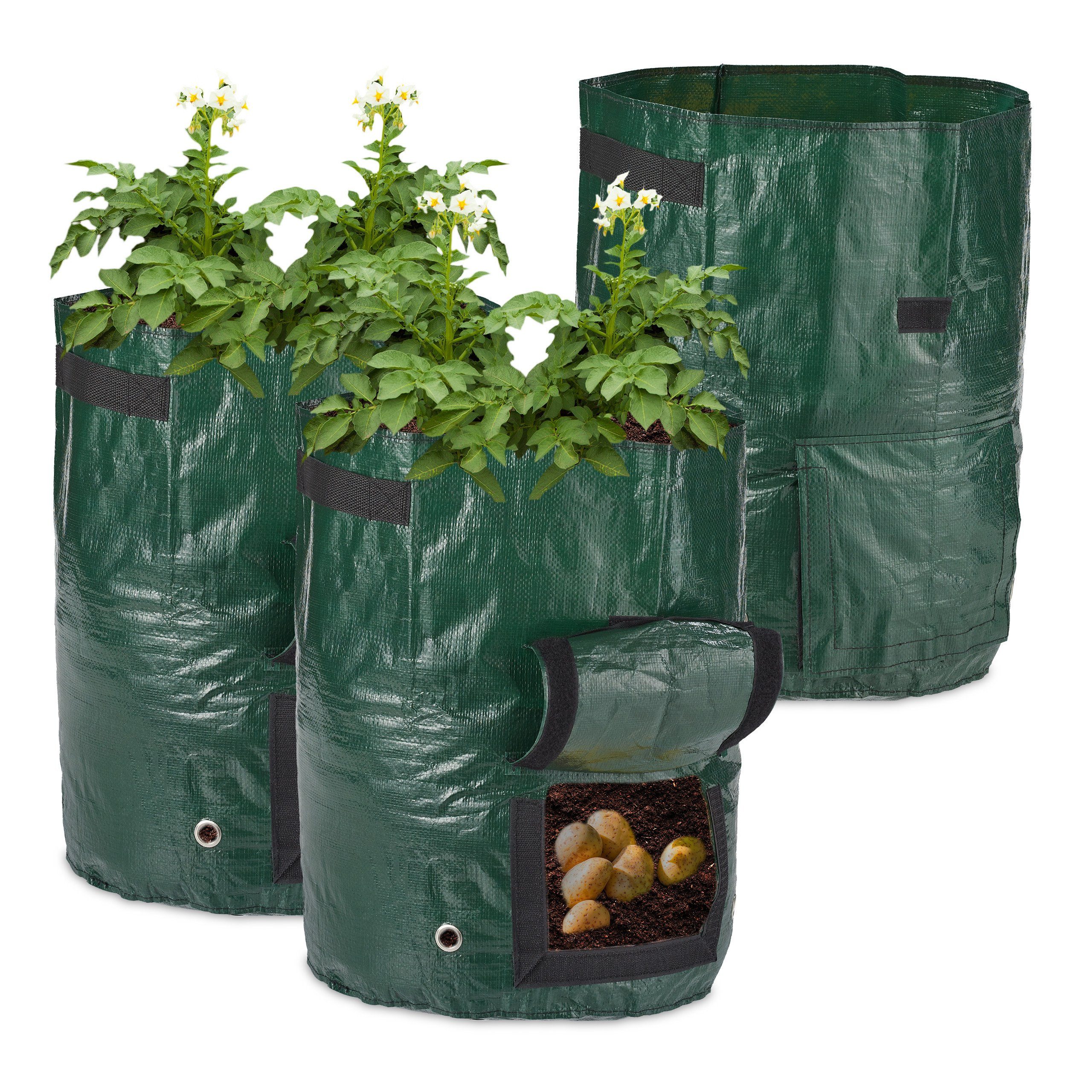 relaxdays Pflanzkübel Kartoffel Pflanzsack 3er Set günstig online kaufen